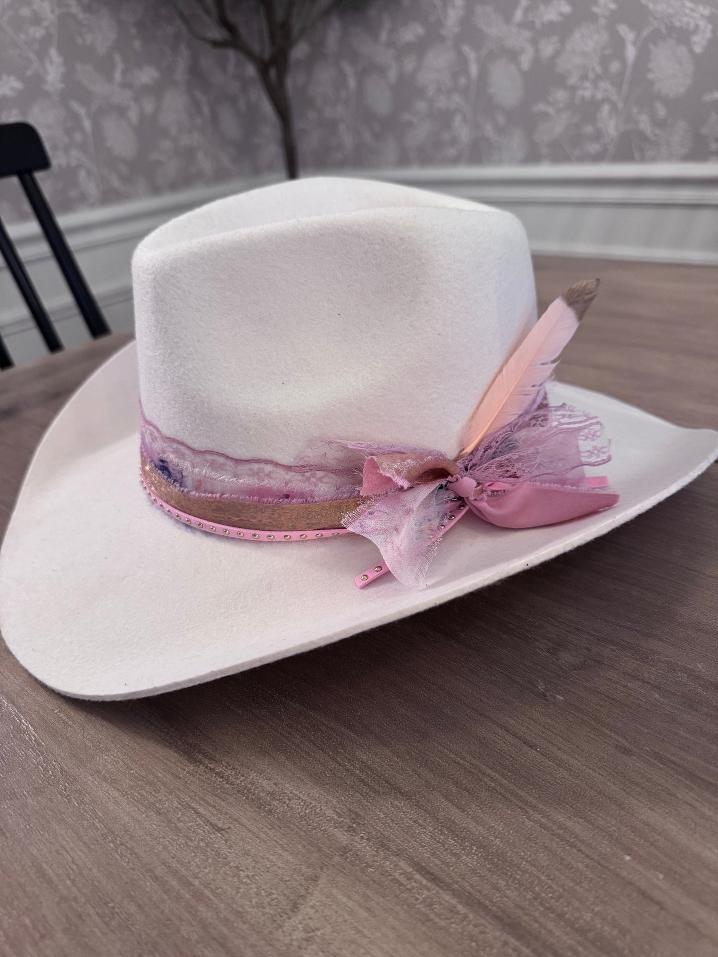 “The Dolly” Custom Hat- Ivory Wool