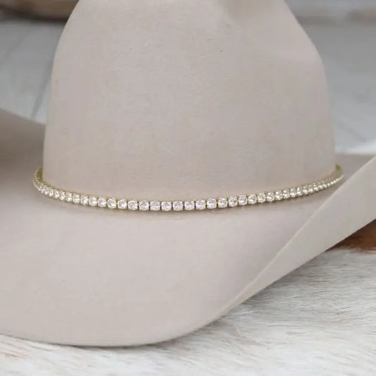 14K Rhinestone Hat Band