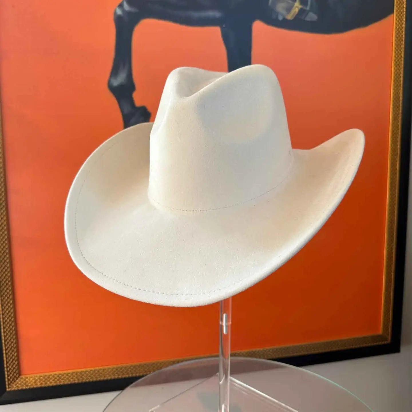Molly Suede Cowboy Hat- Ivory