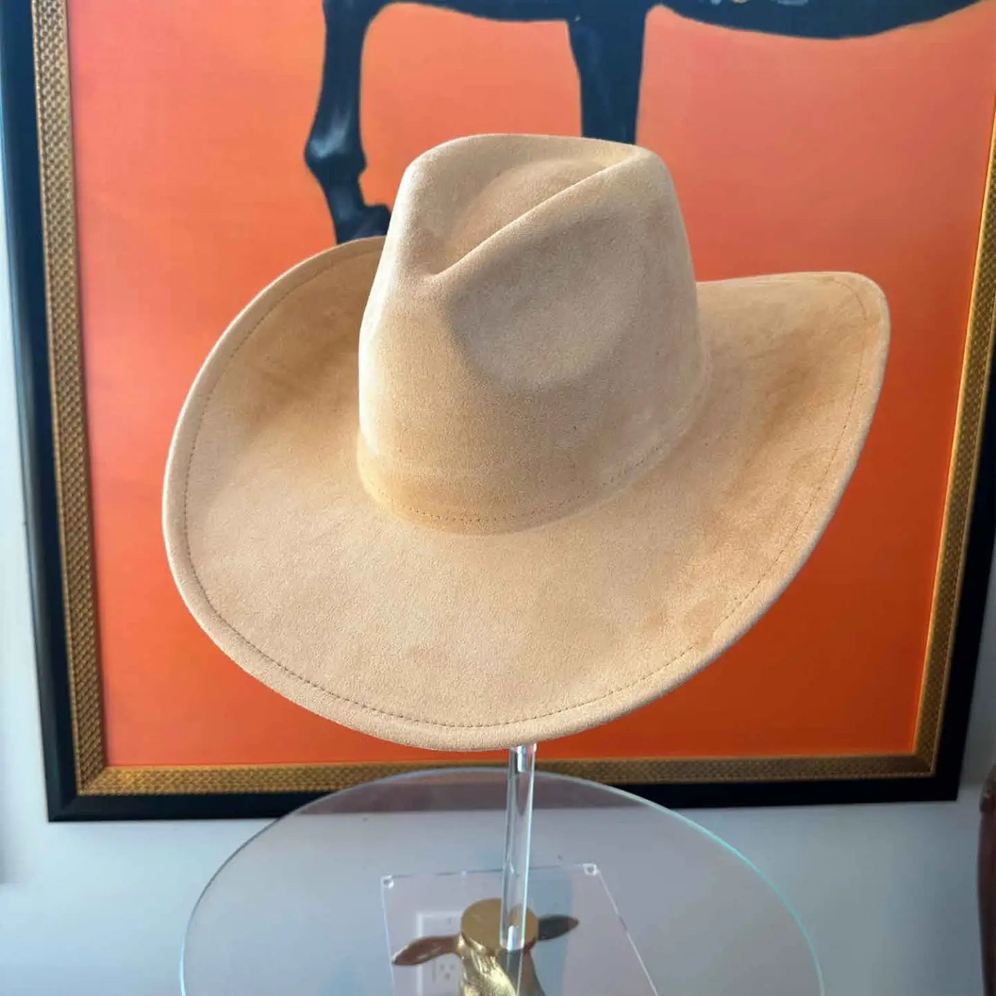 Molly Suede Cowboy Hat- Taupe