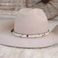 Cowhide Hat Band with Silver Buckle