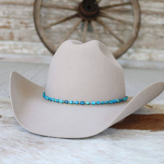 Chunky Deep Blue Stone Hat Band