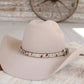 Cowhide Hat Band with Silver Buckle
