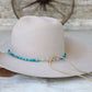 Chunky Deep Blue Stone Hat Band