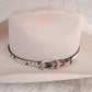 Cowhide Hat Band with Silver Buckle