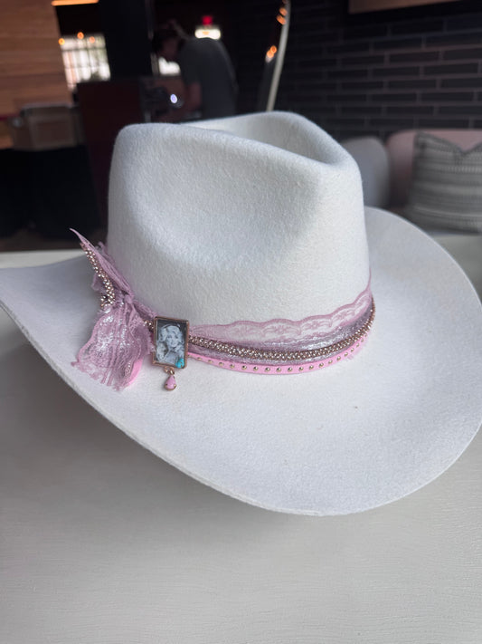 Dolly Parton Custom Hat- Ivory Wool