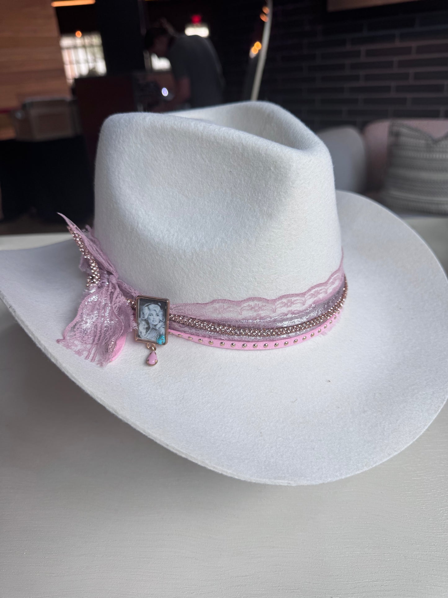 Dolly Parton Custom Hat- Ivory Wool