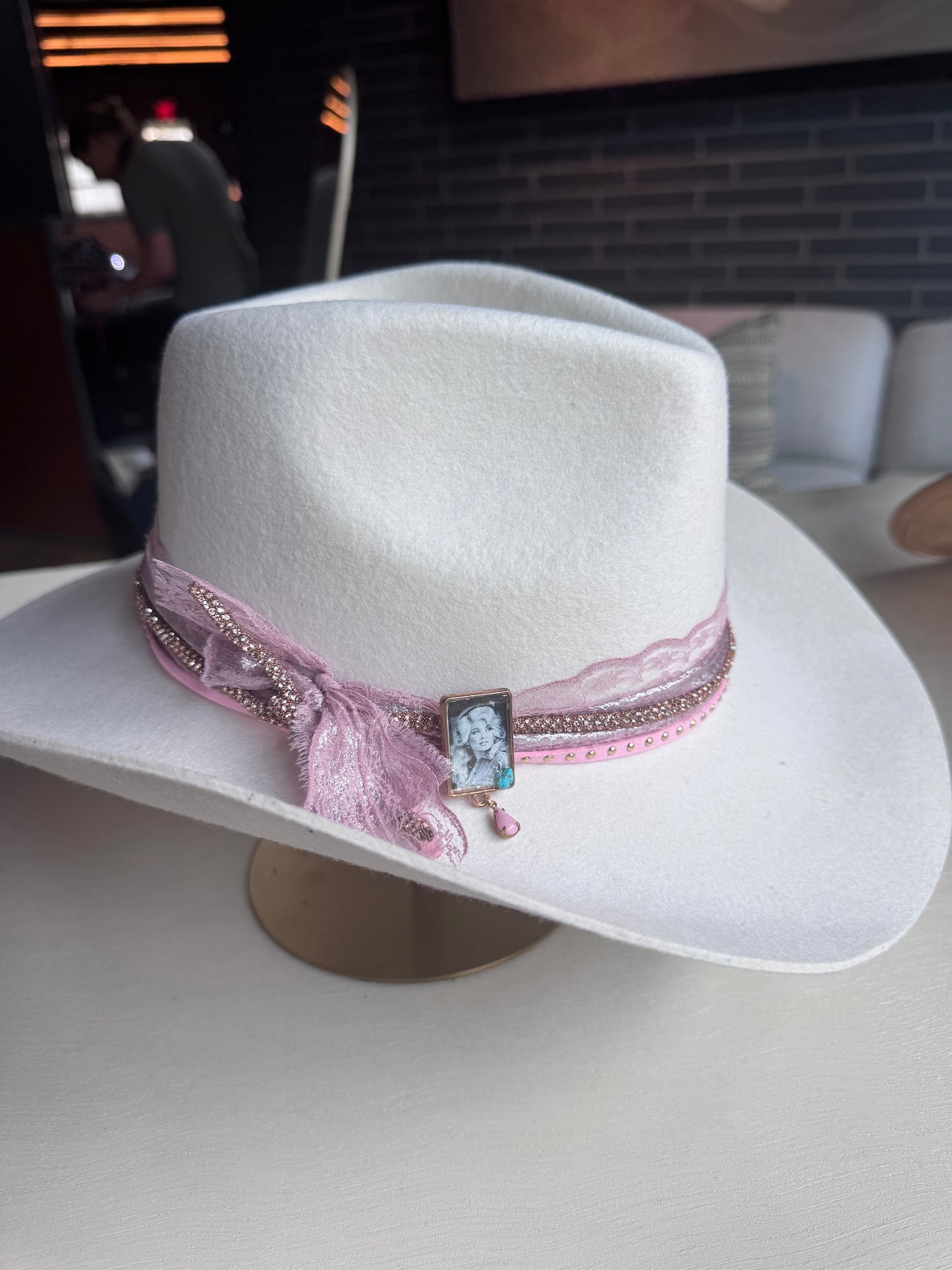 Dolly Parton Custom Hat- Ivory Wool