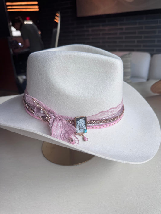 Dolly Parton Custom Hat- Ivory Wool
