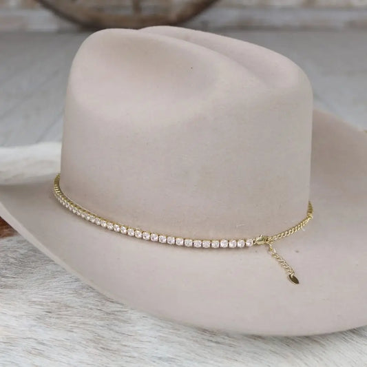 14K Rhinestone Hat Band