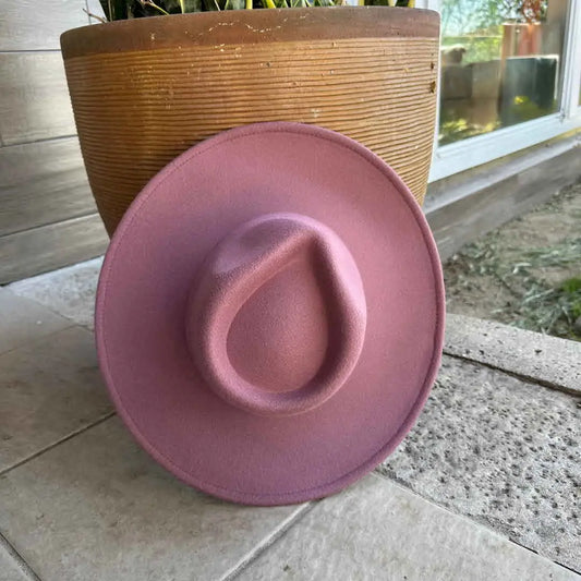 Sydney Felt Rancher Hat- Mauve