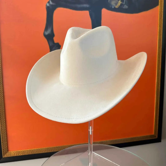 Molly Suede Cowboy Hat- Ivory
