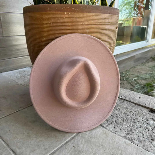 Sydney Felt Rancher Hat- Taupe