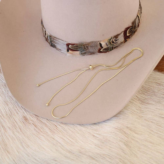 Gold Plated Snake Chain Hat Band